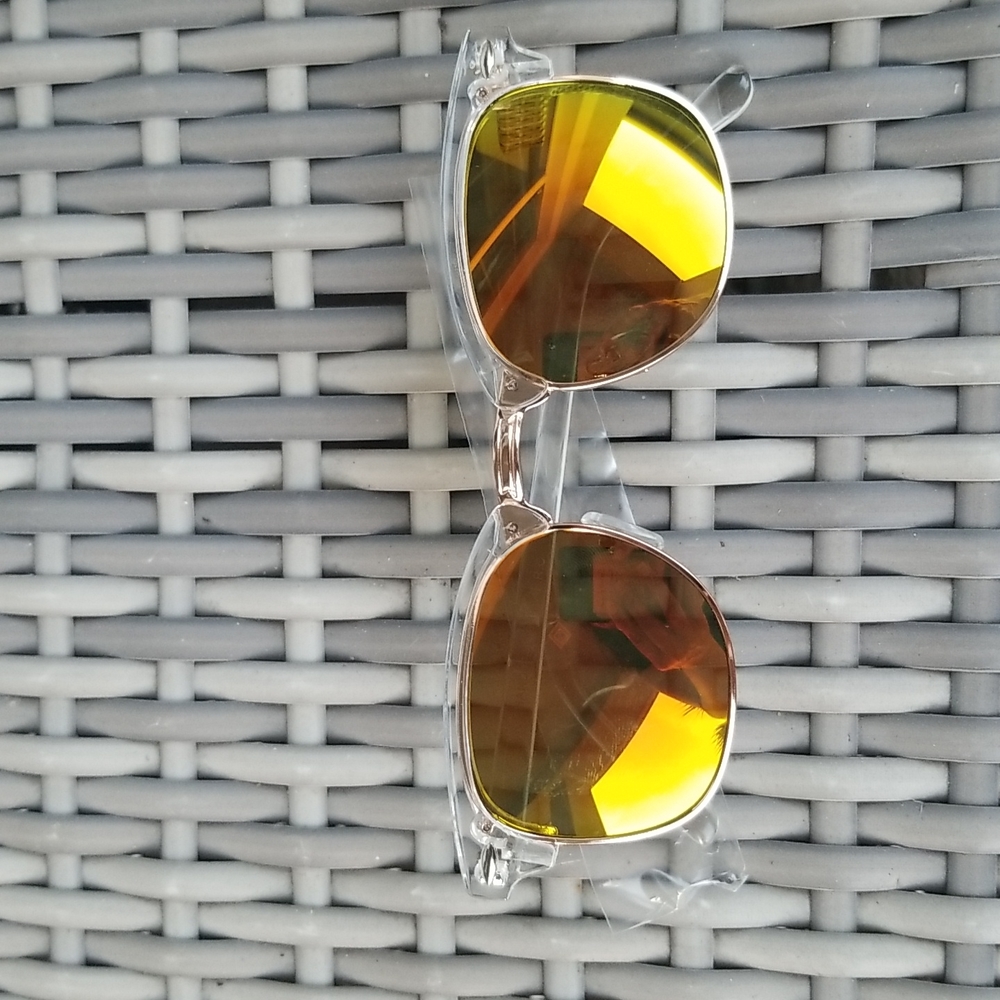 Sunglasses Women Luxury square clear2 tone lens New Vintage Fashion sun …